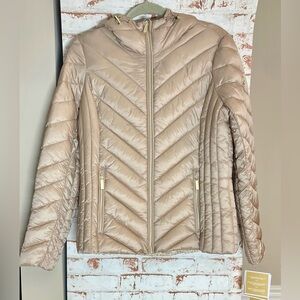 NWT Michael Kors Champagne Puffer Jacket